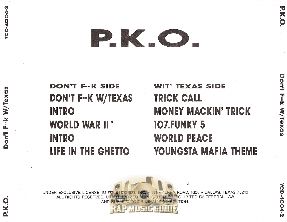 G-rap-P.K.O - don’t F••k W/TexasOG皿ワンオーナー